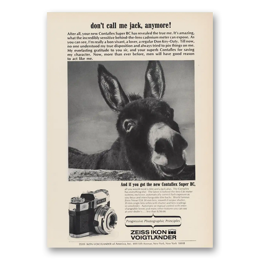 1966 Voigtlander Camera Don’t Call Me Jack Anymore Vintage Magazine Print Ad