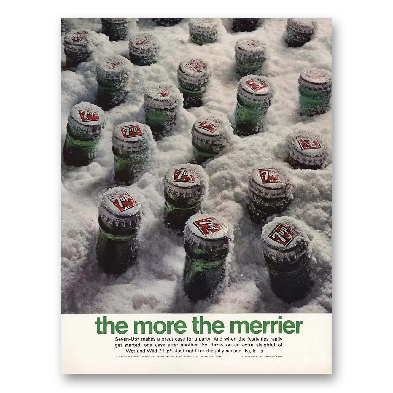 1967 7Up More the Merrier Vintage Magazine Print Ad