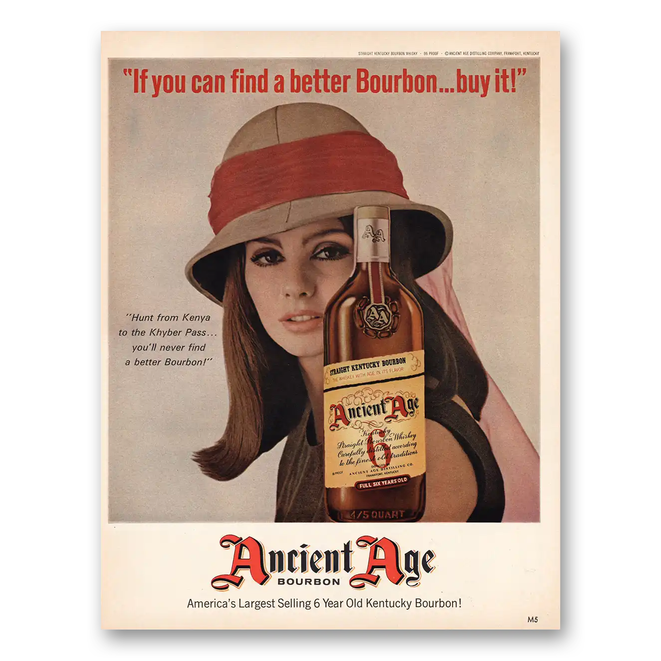 1967 Ancient Age Whiskey If You Can Find Better Bourbon Vintage Magazine Print Ad