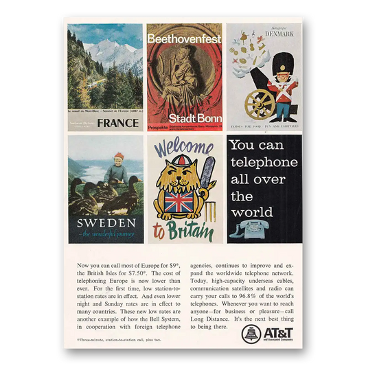 1967 AT&T France Beethovenfest Denmark Vintage Magazine Print Ad