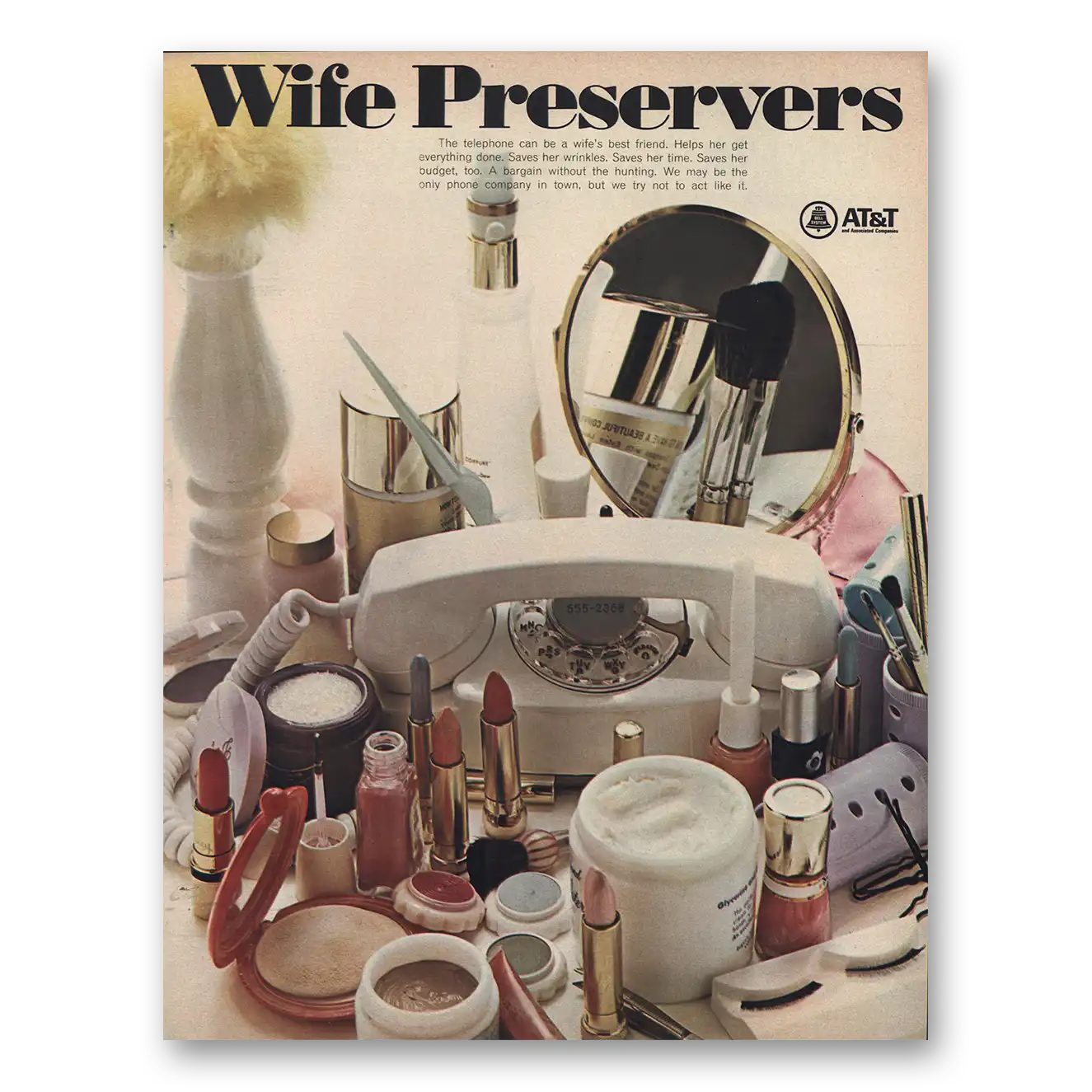 1967 AT&T Wife Preservers Vintage Magazine Print Ad