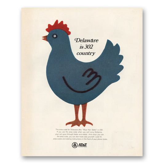 1967 AT&T Delaware Is 302 Country Vintage Magazine Print Ad