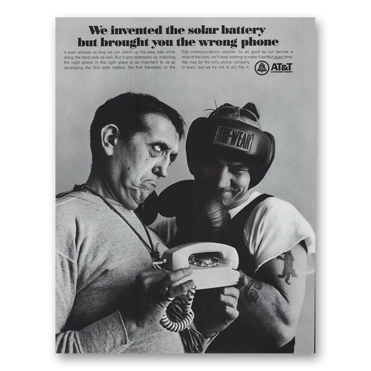 1967 AT&T We Invented the Solar Battery Vintage Magazine Print Ad