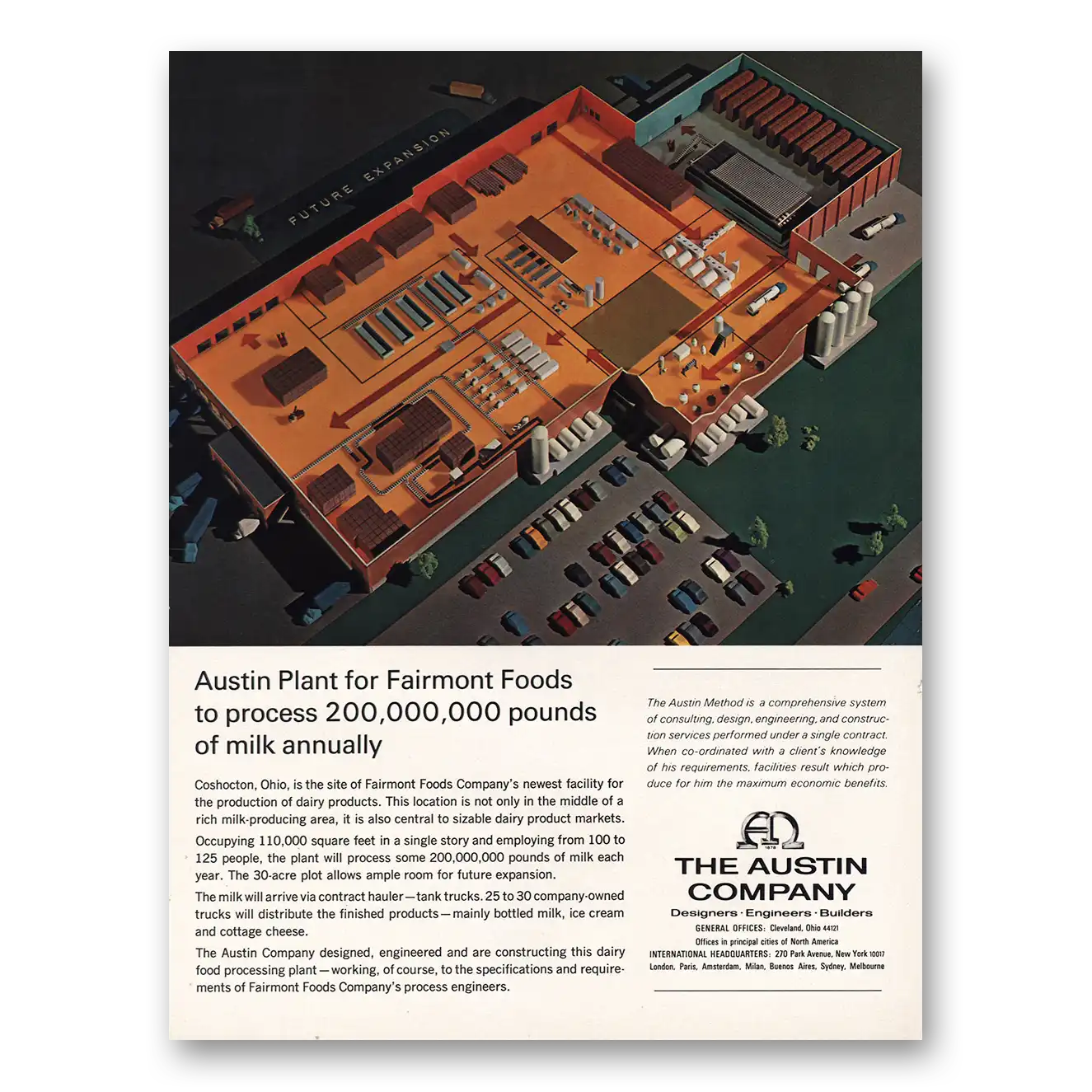 1967 Austin Company Fairmont Foods Vintage Magazine Print Ad