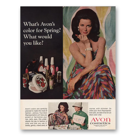 1967 Avon Avons Color for Spring Vintage Magazine Print Ad