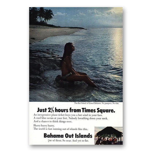 1967 Bahamas Out Islands Grand Bahama Vintage Magazine Print Ad