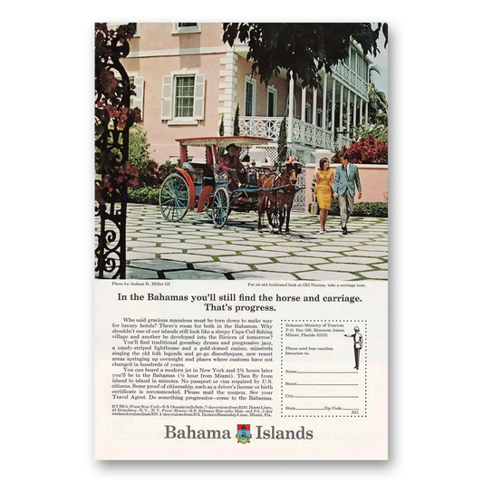 1967 Nassau Bahamas Old Nassau Vintage Magazine Print Ad