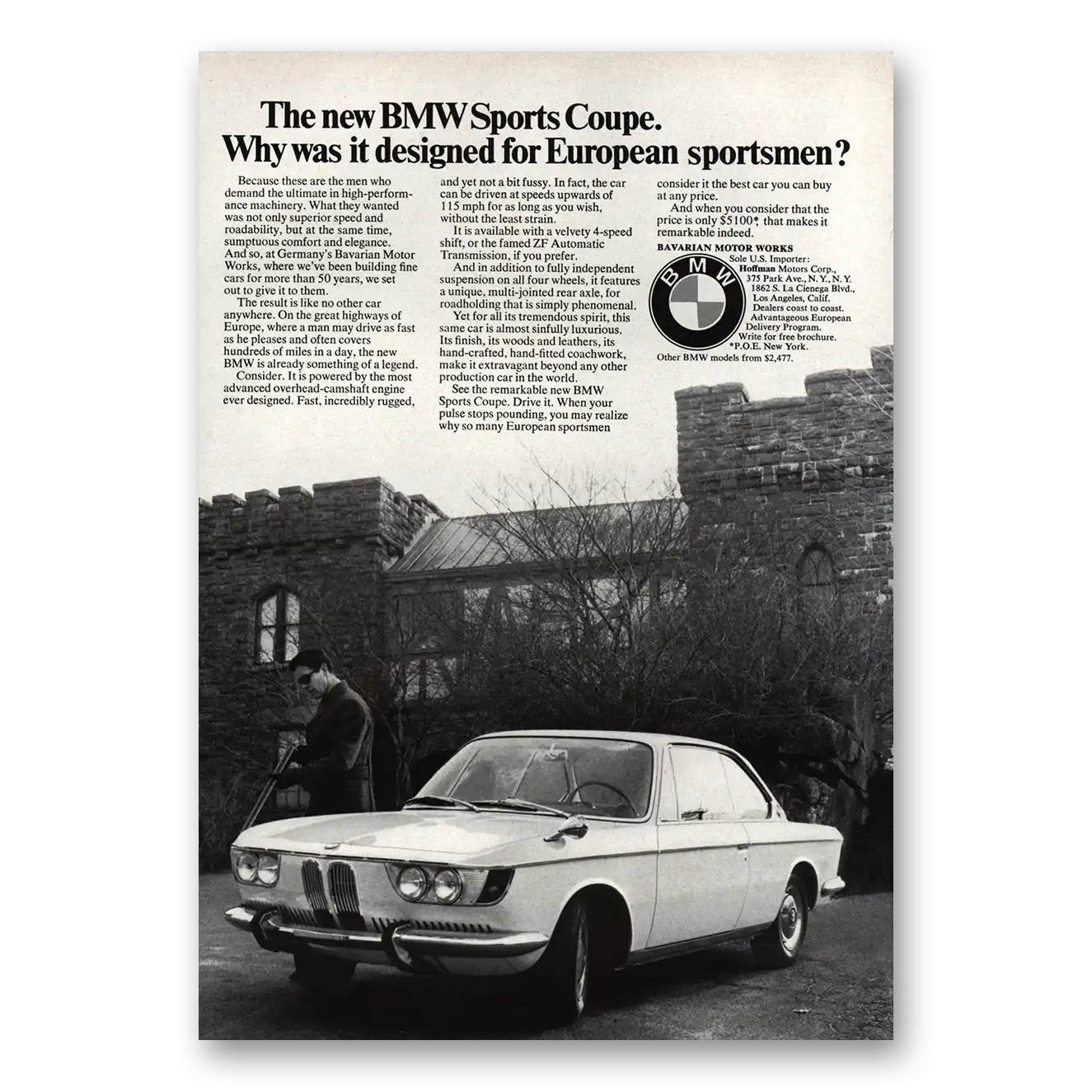 1967 BMW European Sportsmen Vintage Magazine Print Ad