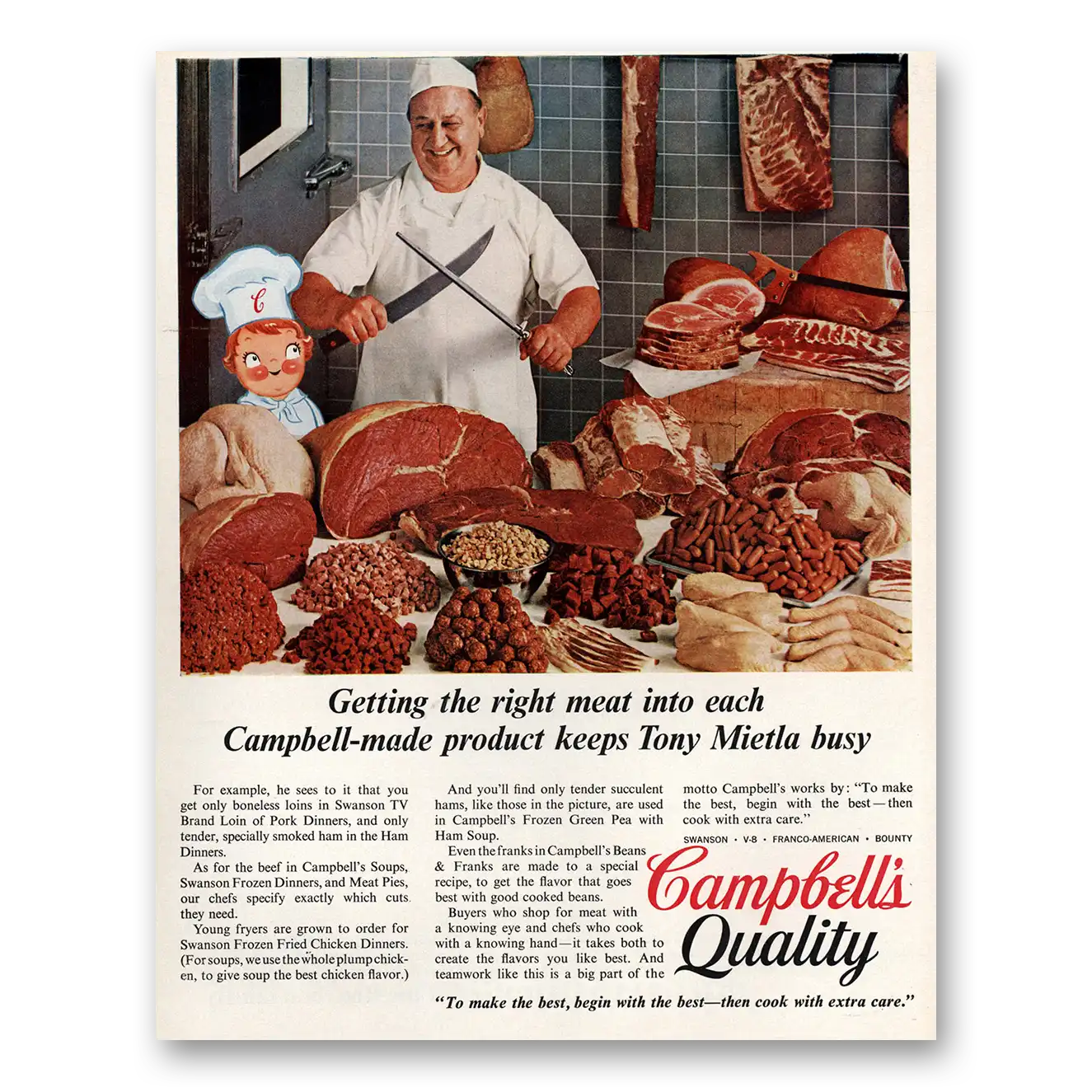 1967 Campbells Soup Keeps Tony Mietla Busy Vintage Magazine Print Ad