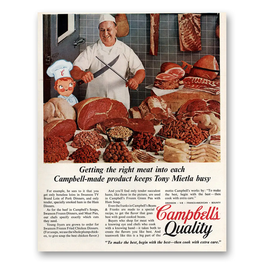 1967 Campbells Soup Keeps Tony Mietla Busy Vintage Magazine Print Ad