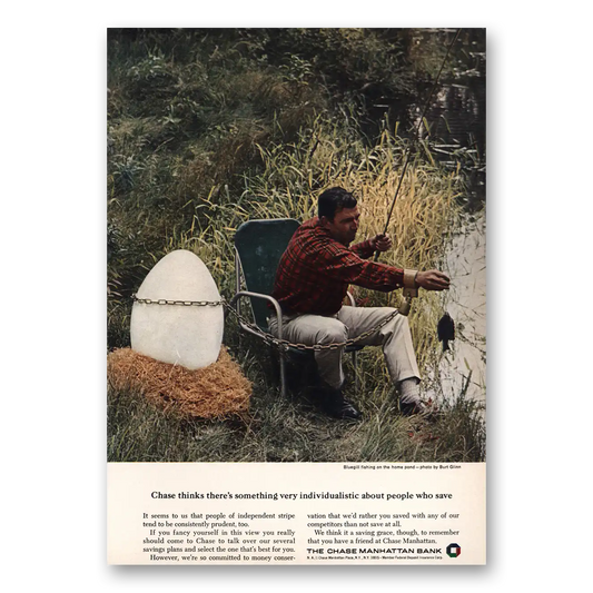 1967 Chase Manhattan Bank Bluegill Fishing Vintage Magazine Print Ad