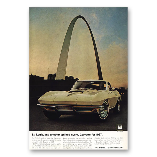 1966 Chevrolet Corvette St Louis Another Spirited Event Vintage Magazine Print Ad