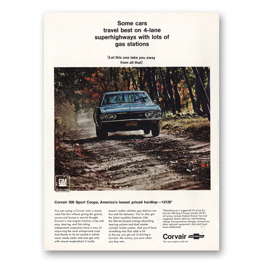 1967 Chevrolet Corvair Sport Coupe Some Cars Travel Best Vintage Magazine Print Ad