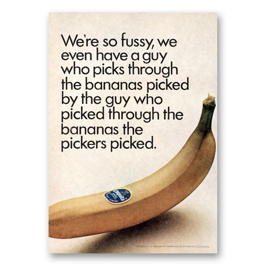 1967 Chiquita Banana We're So Fussy Vintage Magazine Print Ad