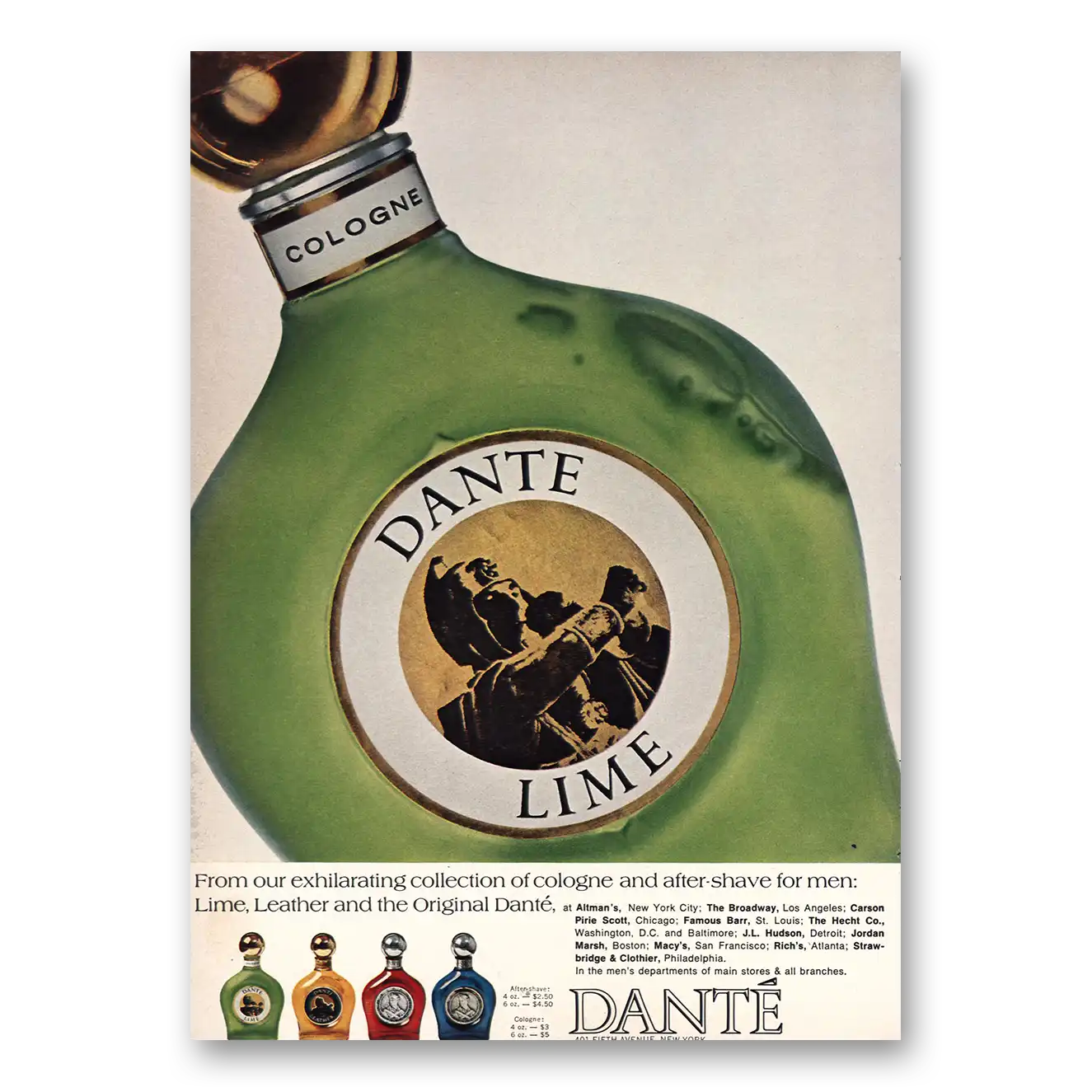 1967 Dante Exhilarating Collection Vintage Magazine Print Ad