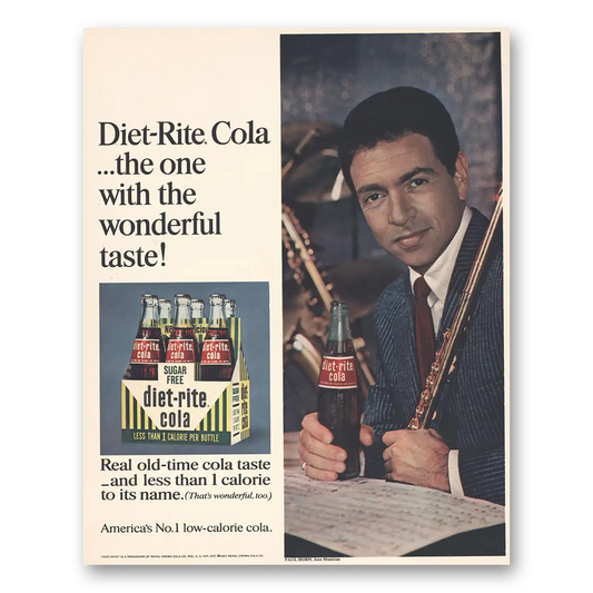 1967 Diet Rite Cola Paul Horn Jazz Musician Vintage Magazine Print Ad