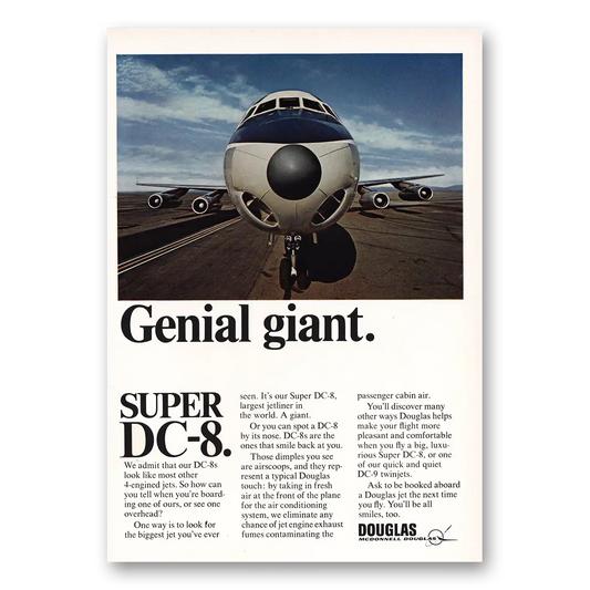 1967 Douglas Genial Giant Vintage Magazine Print Ad