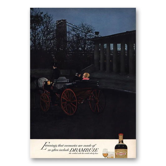 1967 Drambuie Carriage and Bridge Vintage Magazine Print Ad