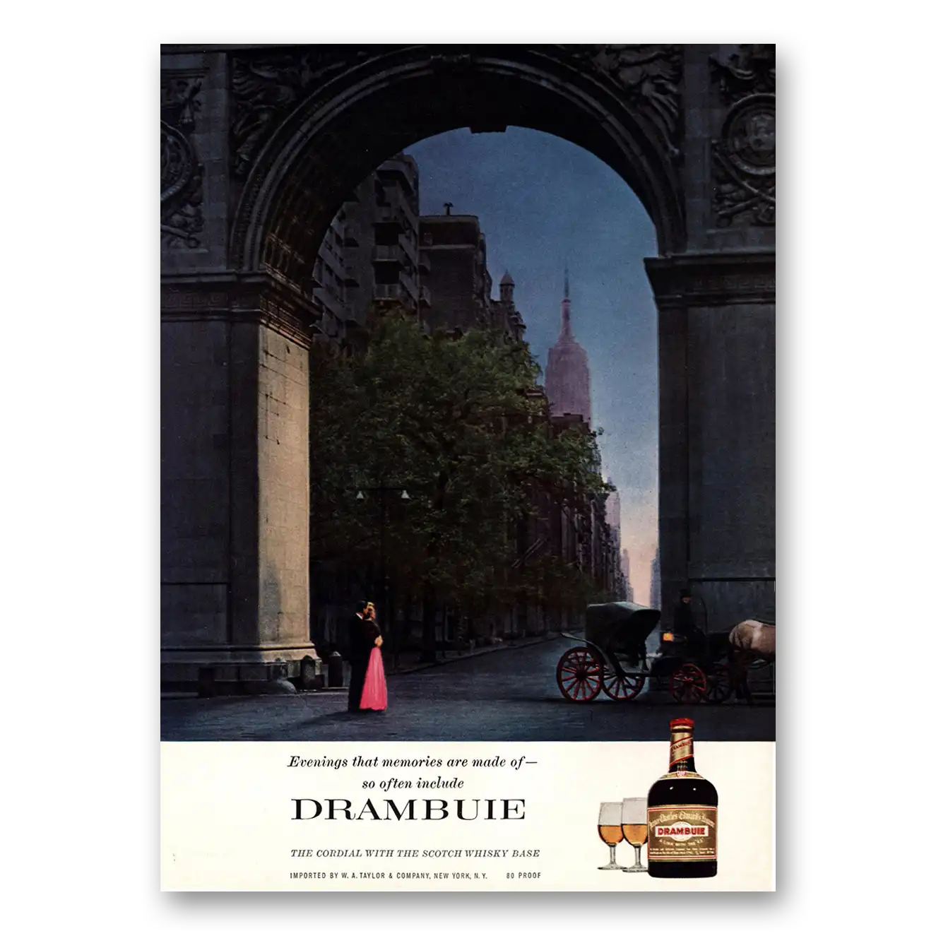 1967 Drambuie Evenings That Memories Are Made Of Vintage Magazine Print Ad