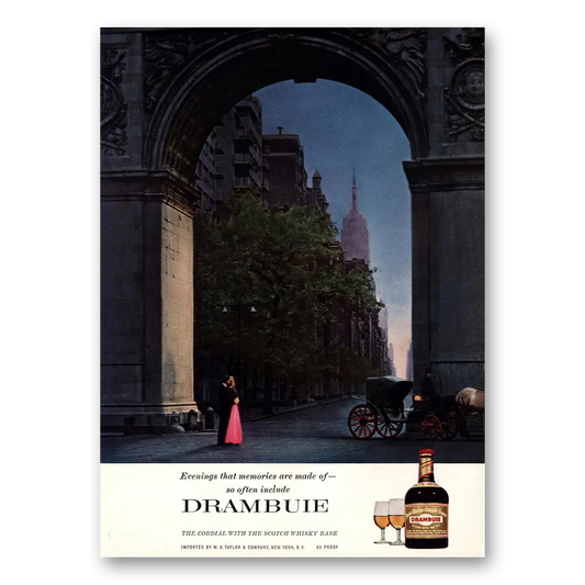 1967 Drambuie Evenings That Memories Are Made Of Vintage Magazine Print Ad