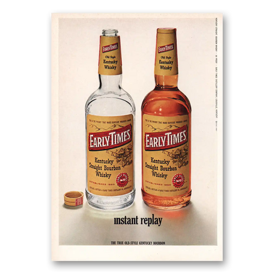 1967 Early Times Whisky Instant Replay Vintage Magazine Print Ad