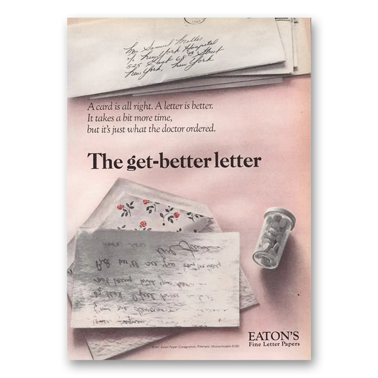 1967 Eaton Paper The Get Better Letter Vintage Magazine Print Ad