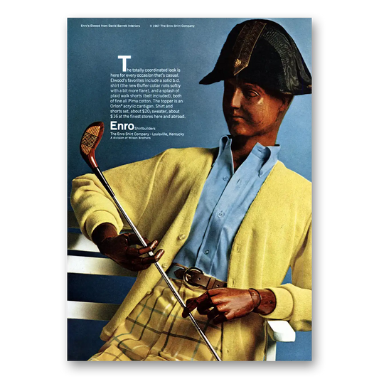 1967 Enro Shirts Totally Coordinated Look Vintage Magazine Print Ad