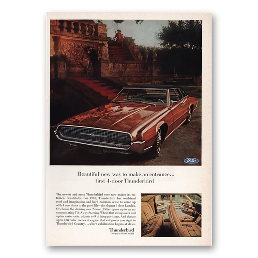 1966 Ford Thunderbird Beautiful New Way 4 Door Vintage Magazine Print Ad