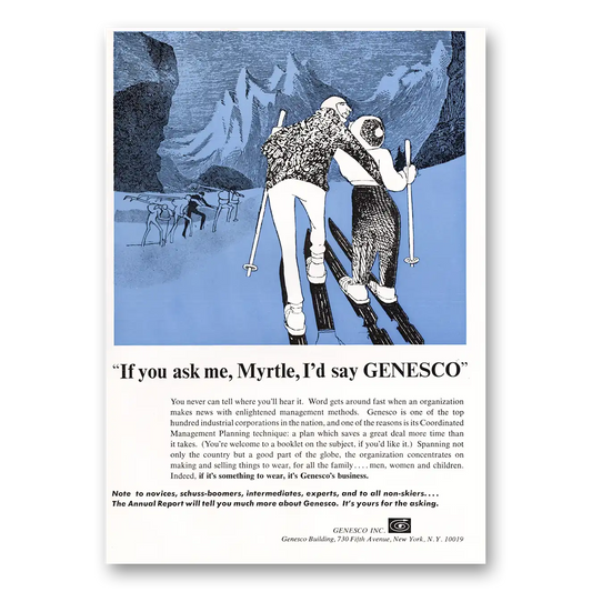 1967 Genesco You Ask Me Myrtle Vintage Magazine Print Ad