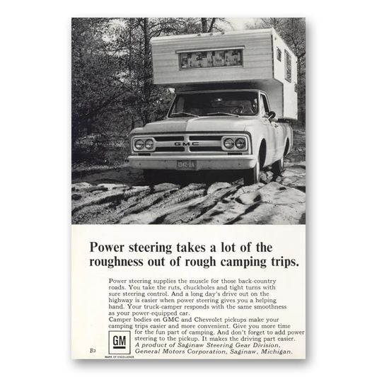 1967 Chevrolet Custom Camper Power Steering Roughness Out of Rough Camping Vintage Magazine Print Ad