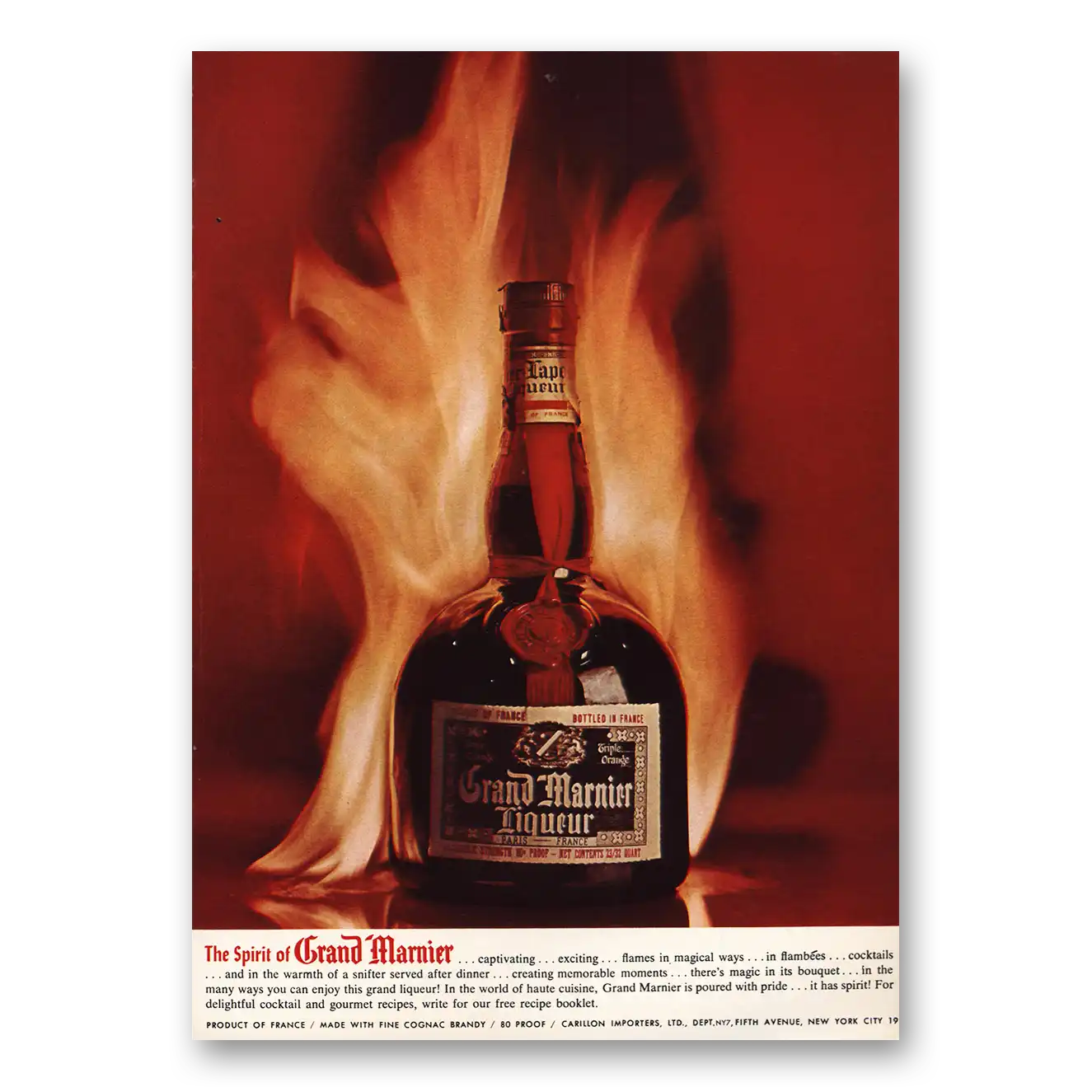 1967 Grand Marnier The Spirit Vintage Magazine Print Ad