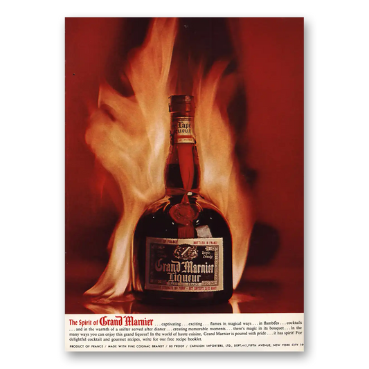 1967 Grand Marnier The Spirit Vintage Magazine Print Ad