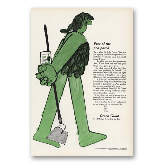 1967 Green Giant Poet of the Pea Patch Vintage Magazine Print Ad