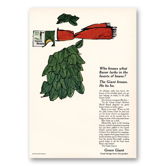 1967 Green Giant Who Knows What Flavor Lurks Vintage Magazine Print Ad