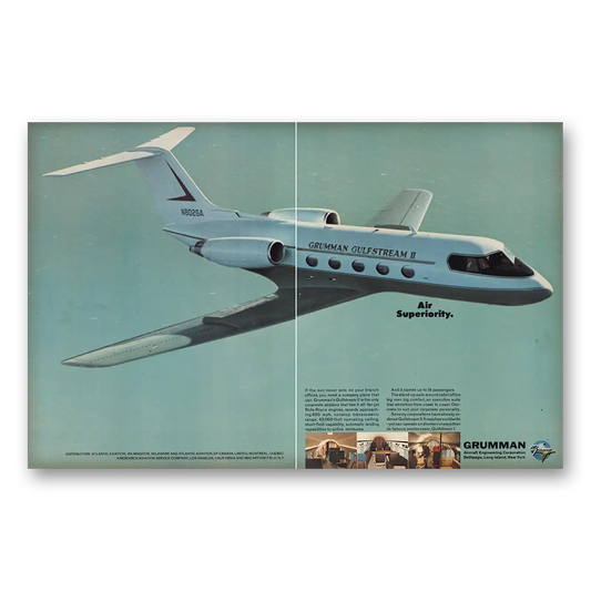 1967 Grumman Gulfstream Air Superiority Vintage Magazine Print Ad