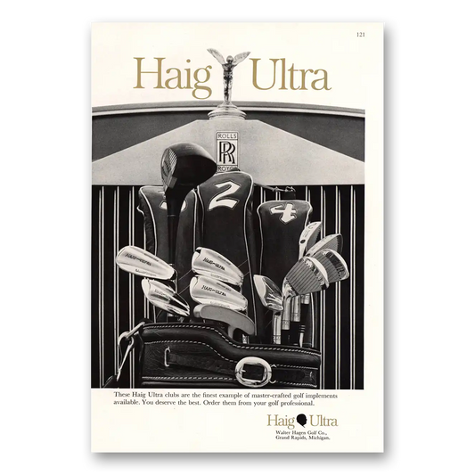 1967 Haig Ultra Golf Clubs Master Crafted Golf Vintage Magazine Print Ad