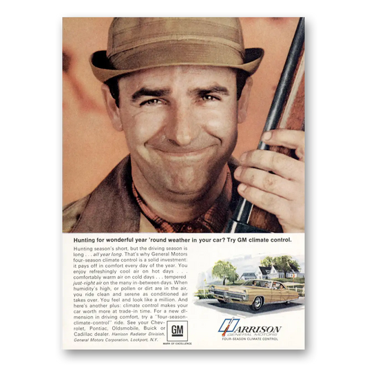 1967 GM Harrison Hunting for Wonderful Year Round Weather Vintage Magazine Print Ad