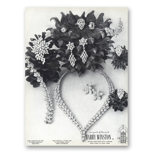 1967 Harry Winston Jewelry Rare Jewels Vintage Magazine Print Ad