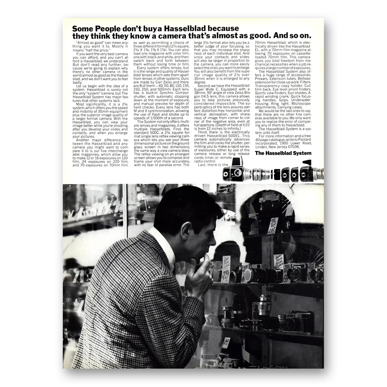 1967 Hasselblad Think They Know a Cameras Thats Almost As Good Vintage Magazine Print Ad