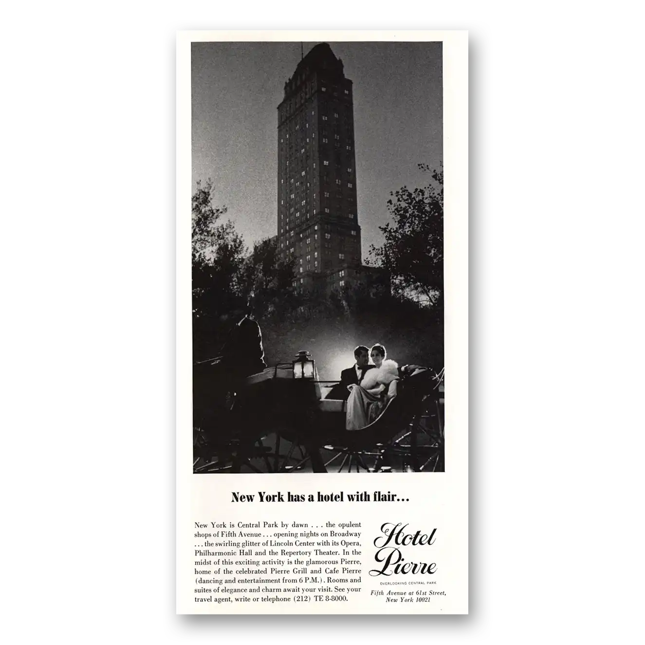 1967 Hotel Pierre New York Has a Hotel With Flair Vintage Magazine Print Ad