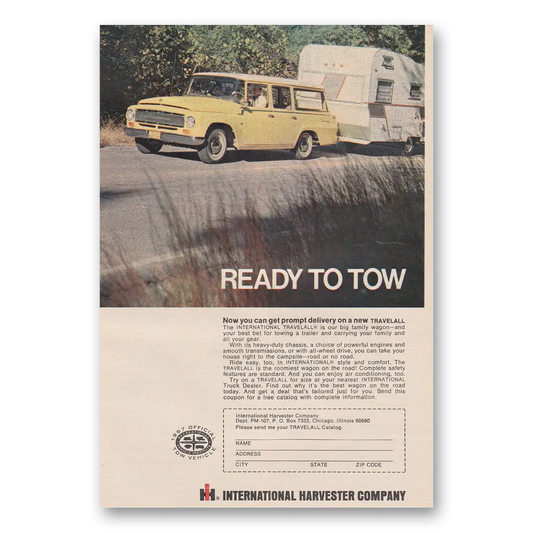 1967 International Harvester Pickup Ready to Tow Vintage Magazine Print Ad