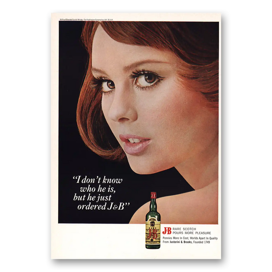 1967 J&B I Don’t Know Who He Is Vintage Magazine Print Ad