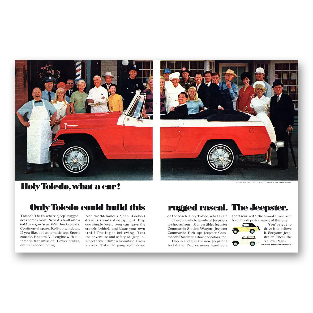 1967 Jeep Jeepster Holy Toledo What a Car Rascal Vintage Magazine Print Ad