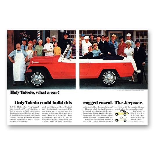 1967 Jeep Jeepster Holy Toledo What a Car Rascal Vintage Magazine Print Ad