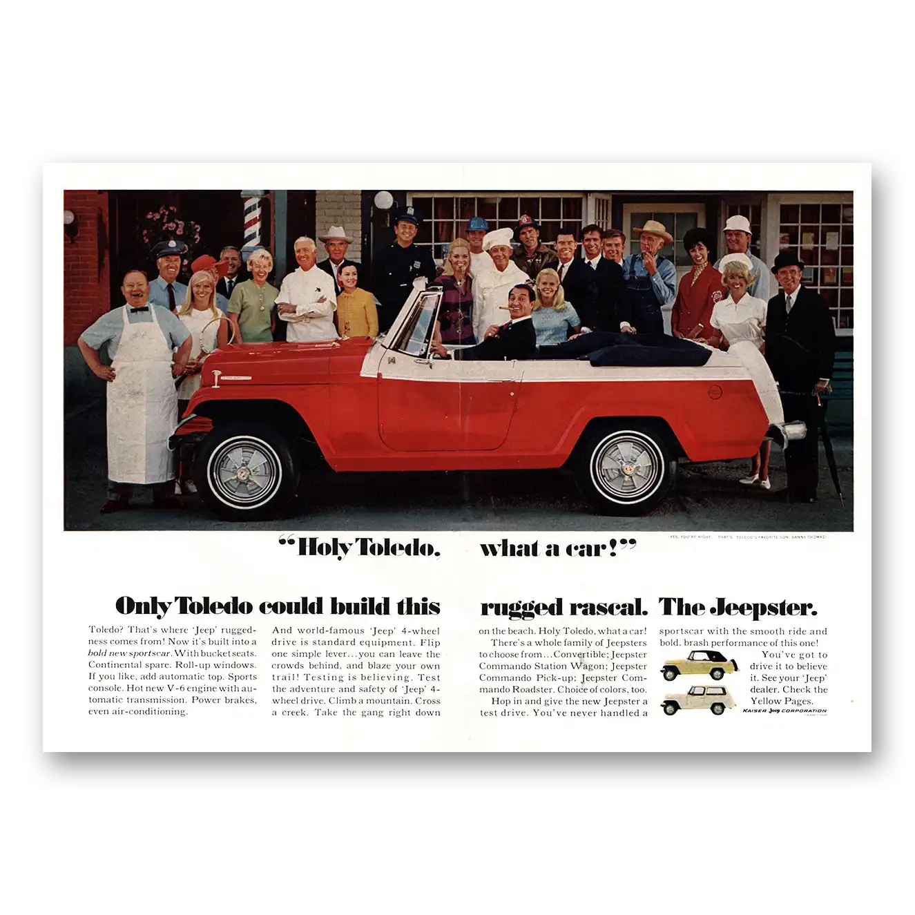 1967 Jeep Jeepster Holy Toledo What a Car Only Toledo Could Vintage Magazine Print Ad