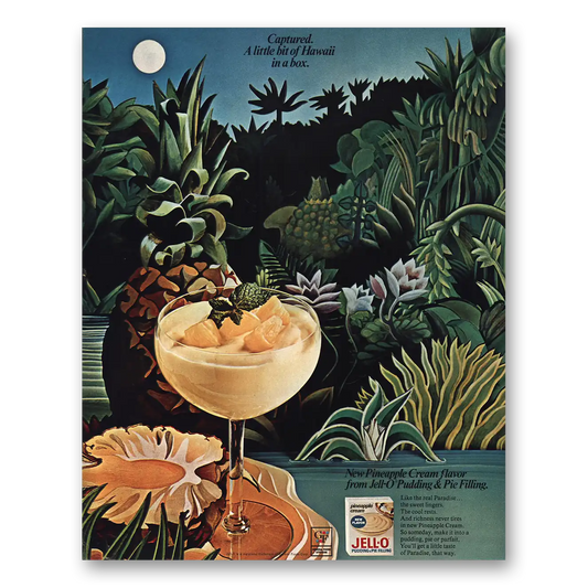 1967 Jell-O Captured Little Bit of Hawaii Vintage Magazine Print Ad