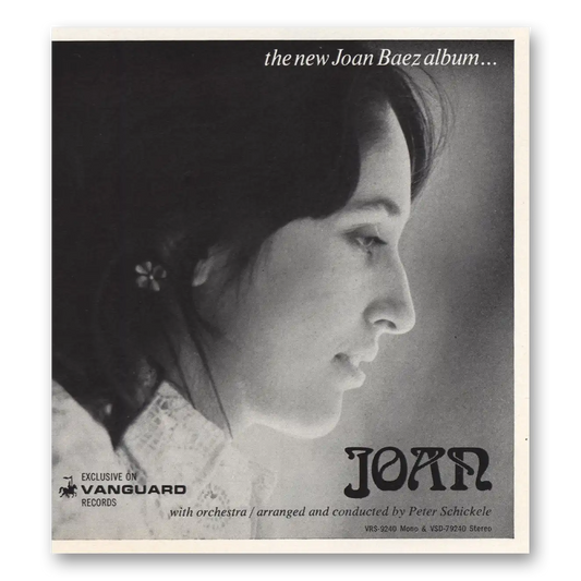 1967 Joan Baez Joan Vintage Magazine Print Ad