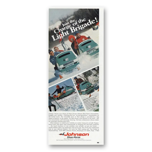 1967 Skee Horse Snowmobiles Charge of the Light Brigade Vintage Magazine Print Ad