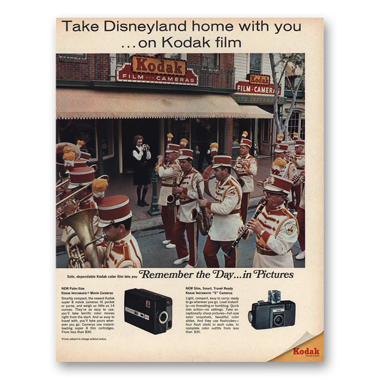 1967 Kodak Film Take Disneyland Home Vintage Magazine Print Ad