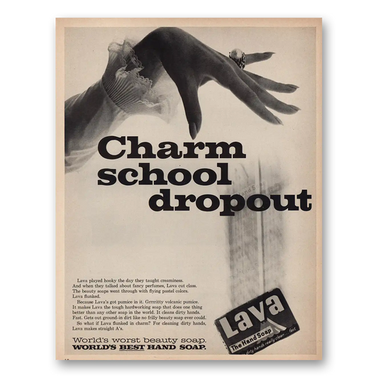 1967 Lava Soap Charm School Dropout Vintage Magazine Print Ad